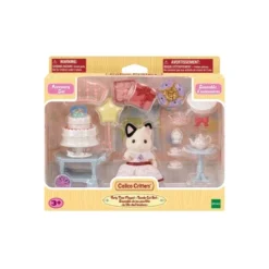 Calico Critters Party Time Playset Tuxedo Cat Girl