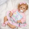 Paradise Galleries Reborn Toddler Girl Doll Story Time, 21 Inch With Light Blonde Hair And Blue Eyes, Made In SoftTouch Vinyl