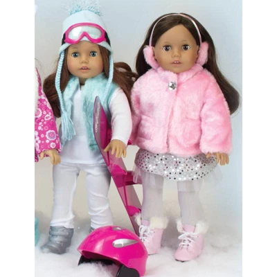 Sophia’s Pink Faux Fur Coat And Earmuff Headband Set For 18" Dolls 3 Sophia’s Pink Faux Fur Coat And Earmuff Headband Set For 18" Dolls - Image 3