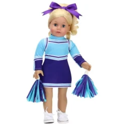 Sophia's - 18" Doll - Cheerleader Dress, Pom-pom & Hair Bow Set - Aqua/Purple -Barbie Store GUEST 0d5662d2 dcc4 4c73 b80a ec3fa8b29cf7