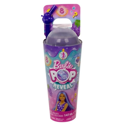 Barbie Pop Reveal Fruit Series Grape Fizz Doll, 8 Surprises Include Pet, Slime, Scent & Color Change 4 Barbie Pop Reveal Fruit Series Grape Fizz Doll, 8 Surprises Include Pet, Slime, Scent & Color Change - Image 4