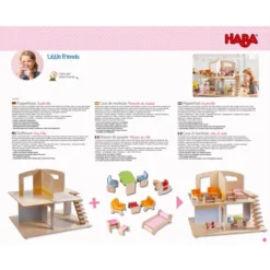 HABA Little Friends Dollhouse City Villa With 10 Pieces Of Furniture -Barbie Store GUEST 12085b16 b718 4e24 9ebd f712054452df