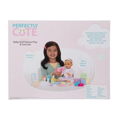 Perfectly Cute 24pc Baby Doll Deluxe Play And Care Set - Light Brown Hair 4 Perfectly Cute 24pc Baby Doll Deluxe Play And Care Set - Light Brown Hair - Image 4