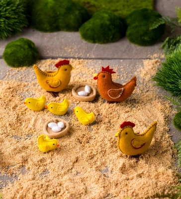 Magic Cabin - Wooden Chicken Coop And Felt Chickens Play Set Special For Kids 8 Magic Cabin - Wooden Chicken Coop And Felt Chickens Play Set Special For Kids - Image 8