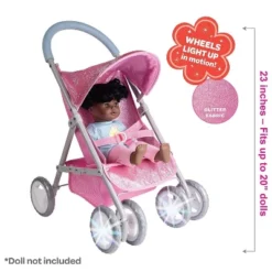 Adora Baby Doll Stroller Glam Glitter Medium Shade Stroller, Sparkly & Glittery, Fits Dolls Up To 20 Inches -Barbie Store GUEST 16470ad3 7789 4c47 81a5 d7ee05f2c8b2