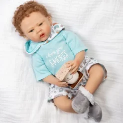 Paradise Galleries Reborn Baby Doll I Love You S-Mores 20 Inch Baby Doll - Brown Hair/Blue Gray Eyes -Barbie Store GUEST 1b13f1ec b981 43bf b470 2d4a7ca9f9f4