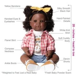 Adora Realistic Black Baby Doll Happy Camper Toddler Doll - 20 Inch, Soft CuddleMe Vinyl, Black Hair, Brown Eyes -Barbie Store GUEST 1bb6d13b 2a94 4e0f 9ce7 7bff1b7af85c