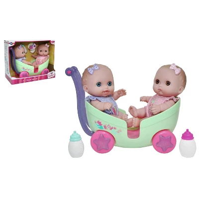 JC Toys Lil' Cutesies Twins 8.5" All Vinyl Baby Doll With Stroller 1 JC Toys Lil' Cutesies Twins 8.5" All Vinyl Baby Doll With Stroller