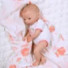 Paradise Galleries Newborn Baby Doll 16 Inch Reborn Preemie, Swaddlers: Peach Blossom, Safety Tested For 3+, 4-Piece Set