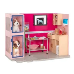 Our Generation Healthy Paws Vet Clinic Playset In Pink With Electronics For 18" Dolls
