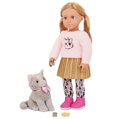 Our Generation Melena & Mittens 18" Doll & Pet Cat Set 3 Our Generation Melena & Mittens 18" Doll & Pet Cat Set - Image 3