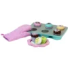 Sophia’s 9 Piece Wooden Cupcake Set, Multicolor