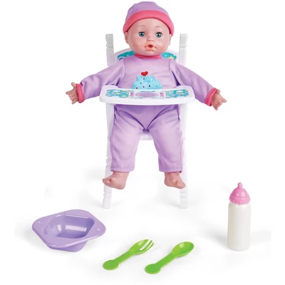 Kidoozie Just Imagine Mealtime Baby Playset For Pretend Play, Includes Baby Doll, High Chair And Feeding Accessories, Ages 2+ 1 Kidoozie Just Imagine Mealtime Baby Playset For Pretend Play, Includes Baby Doll, High Chair And Feeding Accessories, Ages 2+