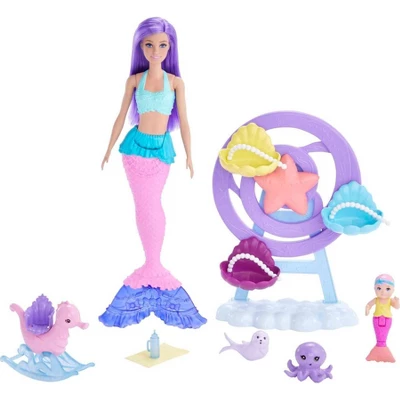 Barbie Mermaid Doll Nurturing Playset With Merbaby Octopus And Seal 4 Barbie Mermaid Doll Nurturing Playset With Merbaby Octopus And Seal - Image 4