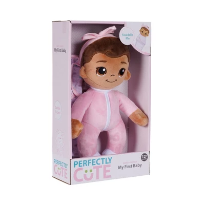 Perfectly Cute My First Plush Baby Doll - Brown Hair/Brown Eyes 3 Perfectly Cute My First Plush Baby Doll - Brown Hair/Brown Eyes - Image 3