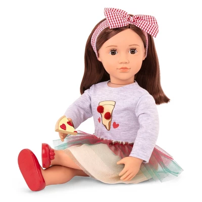 Our Generation Posable 18" Pizza Chef Doll With Storybook - Francesca 3 Our Generation Posable 18" Pizza Chef Doll With Storybook - Francesca - Image 3