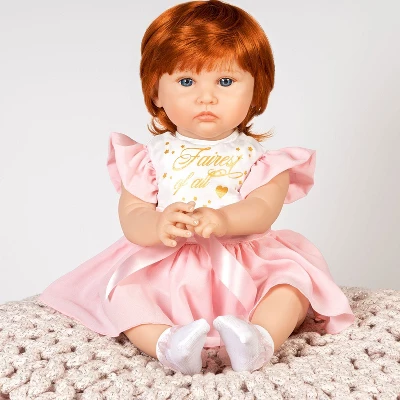 Paradise Galleries Reborn Toddler - Once Upon A Princess, 20 Inch Made In GentleTouch Vinyl, Red Hair, 6-Piece Realistic Baby Doll Gift Set 3 Paradise Galleries Reborn Toddler - Once Upon A Princess, 20 Inch Made In GentleTouch Vinyl, Red Hair, 6-Piece Realistic Baby Doll Gift Set - Image 3