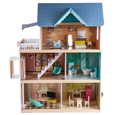 Hape Little Room Pretend Play 3 Story Wooden Doll House W/ Light, Doorbell, & Bedroom, Bathroom, Living Room, & Dining Furniture For Kids Age 3 And Up 1 Hape Little Room Pretend Play 3 Story Wooden Doll House W/ Light, Doorbell, & Bedroom, Bathroom, Living Room, & Dining Furniture For Kids Age 3 And Up