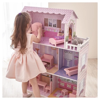 Teamson Kids Fancy Mansion Doll House With 13pcs Furniture 2 Teamson Kids Fancy Mansion Doll House With 13pcs Furniture - Image 2