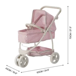 Olivia's Little World 2 In 1 Baby Doll Stroller Pram Foldable Pink/Grey OL-00009 -Barbie Store GUEST 3a443b15 32f9 4a2c a71c e9a6c5680570