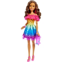 Barbie 28" Large Doll With Brown Hair And Rainbow Dress -Barbie Store GUEST 3b3b51ab 2640 415c 9a09 9a97409e51ae