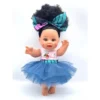 Orijin Bees Natural Puffy 12" Baby Bee Doll - Black Hair With Brown Eyes