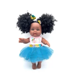 Orijin Bees Fro Puffy 12" Baby Bee Doll - Black Hair With Brown Eyes