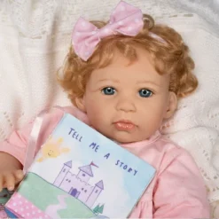 Paradise Galleries Reborn Toddler Girl Doll Story Time, 21 Inch With Light Blonde Hair And Blue Eyes, Made In SoftTouch Vinyl -Barbie Store GUEST 4c98ad7b 57a8 4cf3 8fe8 d4f33fa63b05