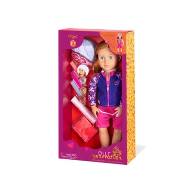 Our Generation Posable 18" Swimmer Doll - Maya 6 Our Generation Posable 18" Swimmer Doll - Maya - Image 6