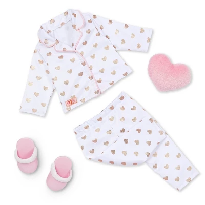 Our Generation Serenity With Heart Polka Dot Pajama Outfit 18" Slumber Party Doll 3 Our Generation Serenity With Heart Polka Dot Pajama Outfit 18" Slumber Party Doll - Image 3