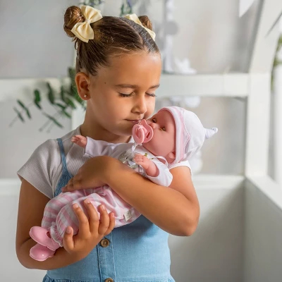 JC Toys Berenguer Boutique 10 Piece Gift Set Pink 15" Realistic Soft Body Baby Doll - Open/Close Eyes 2 JC Toys Berenguer Boutique 10 Piece Gift Set Pink 15" Realistic Soft Body Baby Doll - Open/Close Eyes - Image 2