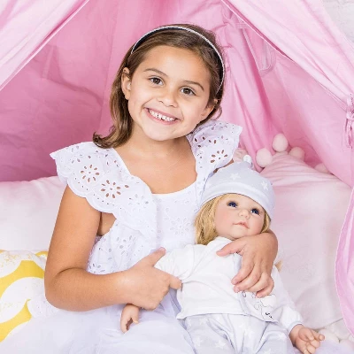 Adora Realistic Baby Doll Little Lamb Toddler Doll - 20 Inch, Soft CuddleMe Vinyl, Blonde Hair, Blue Eyes 1 Adora Realistic Baby Doll Little Lamb Toddler Doll - 20 Inch, Soft CuddleMe Vinyl, Blonde Hair, Blue Eyes