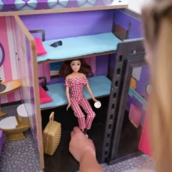 KidKraft 2-in-1 Wooden Hotel & Waterslide Dollhouse -Barbie Store GUEST 5a88a2d9 6cab 4a36 8f41 d8085043d54c