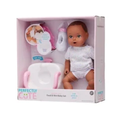 Perfectly Cute Feed & Wet 14" Baby Set - Brunette With Brown Eyes -Barbie Store GUEST 5f218326 c876 429a a7f9 2c73a2b7a0e6