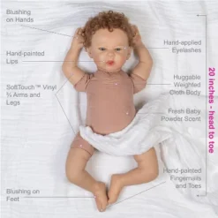 Paradise Galleries Reborn Baby Doll I Love You S-Mores 20 Inch Baby Doll - Brown Hair/Blue Gray Eyes -Barbie Store GUEST 62abf613 5f53 46a0 82c2 ca70280d82ae