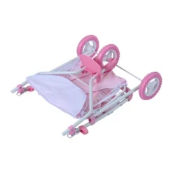 Olivia's Little World Double Twin Baby Doll Pram Stroller Pink Stars OL-00012 -Barbie Store GUEST 62eff4fb fdab 4e56 bac7 4c9823a4f032