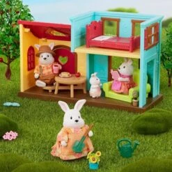 Li'l Woodzeez Townhouse Playset For Figurines Li'l Nextdoor Neighbors