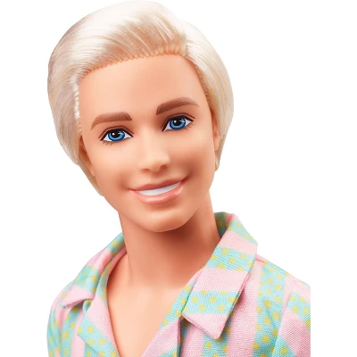 Barbie: The Movie Ken Doll Wearing Pastel Striped Beach Matching Set 1 Barbie: The Movie Ken Doll Wearing Pastel Striped Beach Matching Set