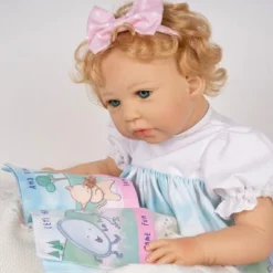Paradise Galleries Reborn Toddler Girl Doll Story Time, 21 Inch With Light Blonde Hair And Blue Eyes, Made In SoftTouch Vinyl -Barbie Store GUEST 686099f6 f4a4 4d91 a04f 137bc1c0a85f