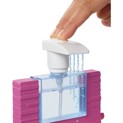 Barbie Doll Bathroom With Working Shower And Three Bath Accessories, Gift Set 1 Barbie Doll Bathroom With Working Shower And Three Bath Accessories, Gift Set