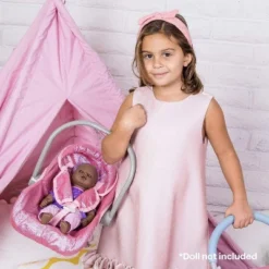 Adora Baby Doll Car Seat Carrier Glam Sparkly & Glittery Pink Seat Cover, Fits Dolls Up To 20 Inches -Barbie Store GUEST 69d83c73 de5a 41f3 9303 3be8d66d7396