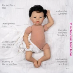 Paradise Galleries Reborn Toddler Boy Doll Lil' Rebel, 21 Inch With Black Rooted Hair And Blue Eyes, Made In GentleTouch Vinyl -Barbie Store GUEST 6da48e09 a313 4c78 89f9 c2f5f2ec3417