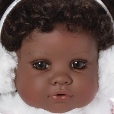 Adora Realistic Black Baby Doll Winter Dream Toddler Doll - 20 Inch, Soft CuddleMe Vinyl, Dark Brown Hair, Brown Eyes 1 Adora Realistic Black Baby Doll Winter Dream Toddler Doll - 20 Inch, Soft CuddleMe Vinyl, Dark Brown Hair, Brown Eyes