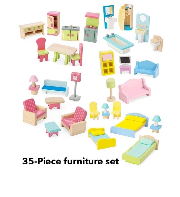 HearthSong Imagine My Place Dollhouse With Turntable And 35-Piece Dollhouse Furniture Set 2 HearthSong Imagine My Place Dollhouse With Turntable And 35-Piece Dollhouse Furniture Set - Image 2