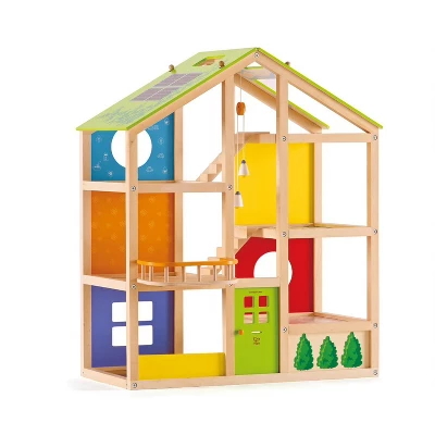 Hape Wooden All Season/4 Season 6 Tier Unfurnished Dollhouse Kids Play House For Children Ages 3 Years And Up, Multicolored 6 Hape Wooden All Season/4 Season 6 Tier Unfurnished Dollhouse Kids Play House For Children Ages 3 Years And Up, Multicolored - Image 6