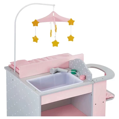 Olivia's Little World - Baby Doll Furniture - Baby Changing Station With Storage (Gray Polka Dots) 5 Olivia's Little World - Baby Doll Furniture - Baby Changing Station With Storage (Gray Polka Dots) - Image 5