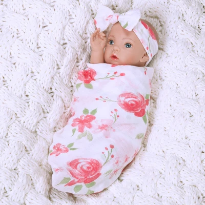 Paradise Galleries Newborn Baby Doll 16 Inch Reborn Preemie, Swaddlers: Rose Petal, Safety Tested For 3+, 4-Piece Set 1 Paradise Galleries Newborn Baby Doll 16 Inch Reborn Preemie, Swaddlers: Rose Petal, Safety Tested For 3+, 4-Piece Set