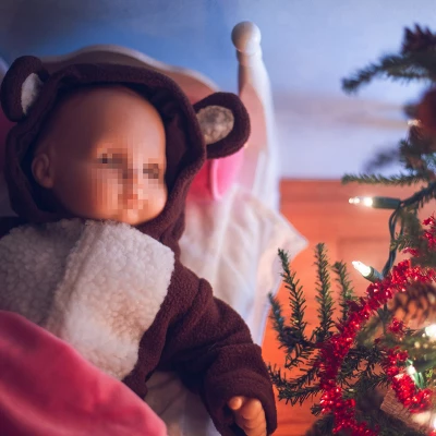 The Queen's Treasures 15 Inch Baby Doll Party Dress With Matching Headband 6 The Queen's Treasures 15 Inch Baby Doll Party Dress With Matching Headband - Image 6