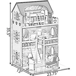 ShpilMaster Wooden Doll House With Toys And Furniture Accessories With LED Light For Ages 3+ -Barbie Store GUEST 80db19f0 0889 4bd2 a30c b6c9407ac1db