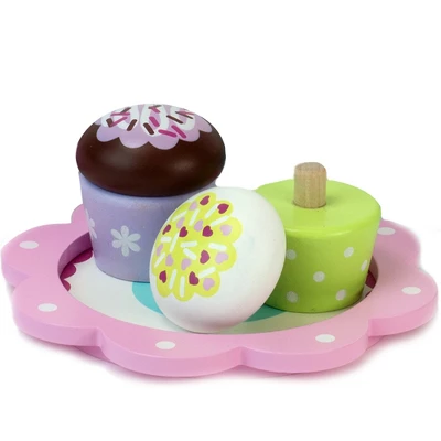 Sophia’s 9 Piece Wooden Cupcake Set, Multicolor 3 Sophia’s 9 Piece Wooden Cupcake Set, Multicolor - Image 3